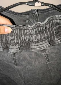 Gray Denim Skirt