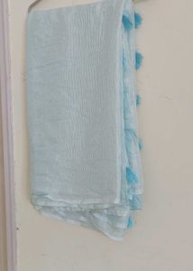 Elegant light blue Saree