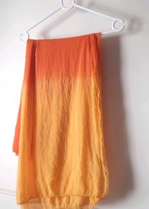 Unused Mango color Pure cotton block print ku