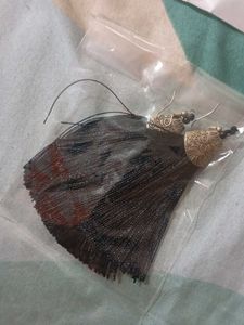 Elegant Black Tassel Earrings
