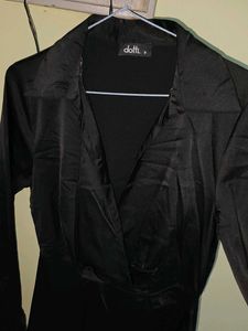 Chic Black Wrap Dress