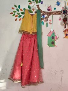 Girls' Lehenga Choli Dupatta with Freebies