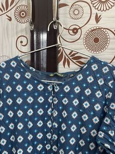 Stylish Blue Printed Kurta