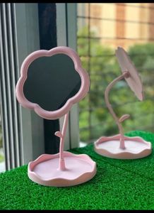 cute Pink cloud Shape Mirror with Tray