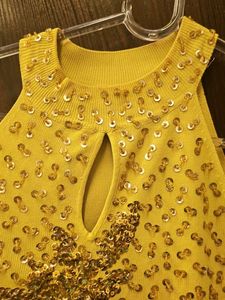 Sparkling Sequin Yellow Blouse