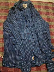 Men's Blue Printed Shirt