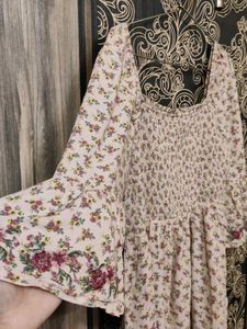 Boho Floral Print Mini Dress
