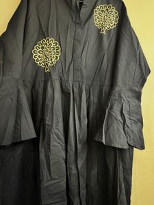 Elegant Black Kurta with Gold Embroidery