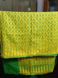 Yellow & Green Traditional Fabric