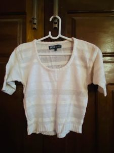 Sheer Striped Knit Top