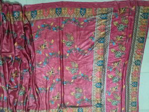 Beautiful Pink Floral Saree