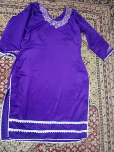 Elegant Purple Kurta with Detail