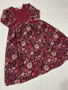 Maroon Floral Kurta Set