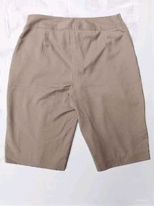 Beige High Waist Tailored Shorts | Smart Casual |