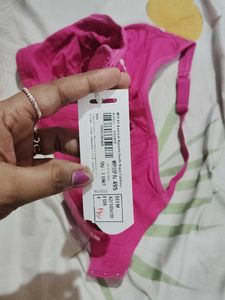 Vibrant Pink Comfort Bra and white ⚪