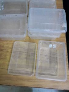 Plastic Storage Containers And Spoons