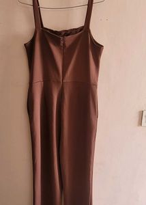 Brown Spaghetti Strap Jumpsuit