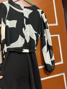 Chic Black and White Jumpsuit