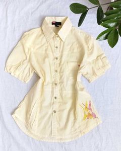Diesel Short Sleeve Button-Up Top