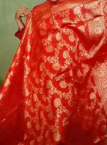 Red &amp; Gold Banarasi Saree