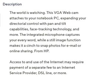HP Webcam for Laptops &amp; PCs