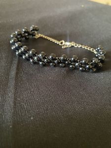 Black Beaded Bracelet