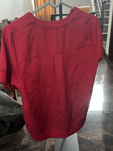 Red Button-Up Top
