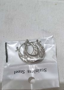 Anti tarnish Silver Tone Hoop Earrings