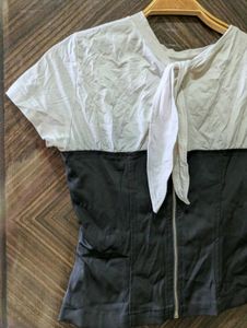 Chic Two-Tone Corset Top