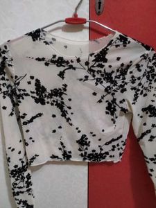 Sheer Floral Long Sleeve Top