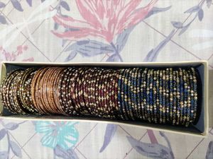Exquisite Beaded Bangles Set