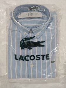 Men's Blue Striped Button-Down Shirt