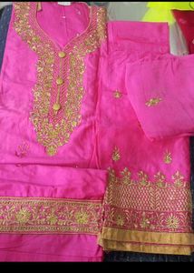 Vibrant Pink Embroidered Kurta Set