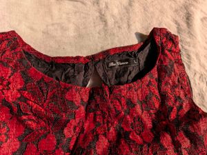 Red &amp; Black Lace Dress