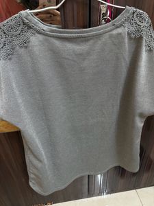 FIG GLITTERY STARRY GREY TOP