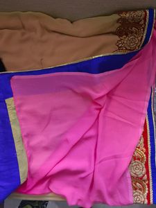eSNew Sarees With Velvet Blouse... Without Tag...N