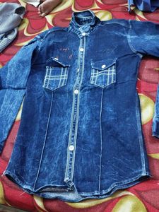 Stylish Blue Denim Shirt for Men