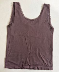 Zudio Ribbed Lace bow Tank Top
