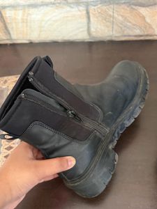 Chunky Boots with Side Zip