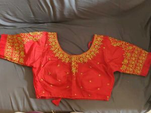 Red Embroidered Blouse