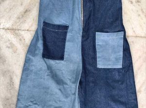 Patchwork Denim Zip Dress