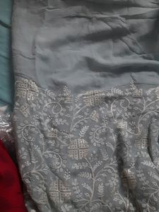 Luckhnawi Pure Georgette Saree