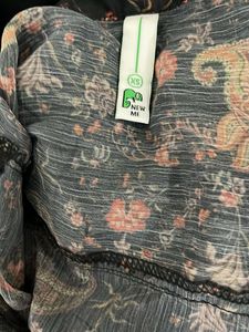 Bohemian Floral Print Sheer Top