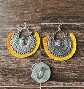 Boho Jhumka Earrings and  ring