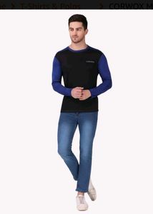 CORWOX Black &amp; Blue Long Sleeves T-Shirt