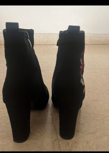 Suede Black Ankle Boots