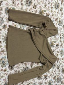 Ribbed Knit Long Sleeve Top