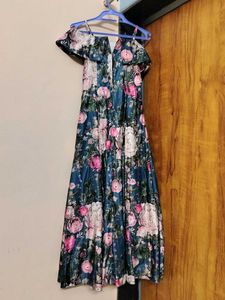 Floral Off-Shoulder Dress long