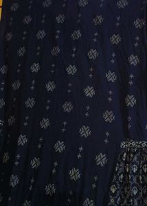 Elegant Navy Blue Ethnic Kurta with Intricate Prin