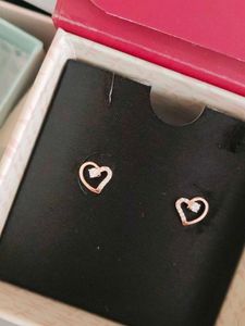 Rose Gold Heart Earrings
